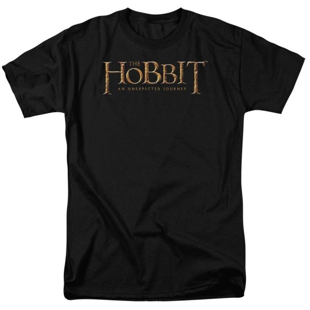 Hobbit Men's Cotton T-Shirt Black with Digital Print
