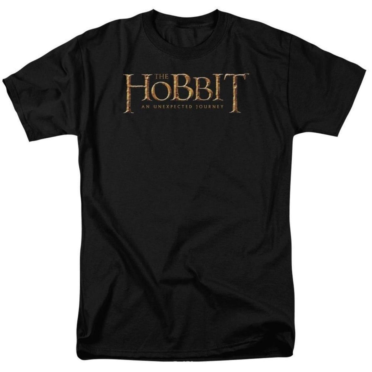 Hobbit Men's Cotton T-Shirt Black with Digital Print