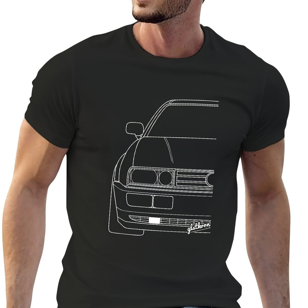 Corrado. G60. Vr6. Sillhouette. Classic. T T-Shirt oversized sweat t shirts for men pack 220g, Unisex Style, Streetwear Fashion, Printed Graphic, Oversized Fit, Breathable Fabric, Comfortable Fit, Men's Tshirt, Graphic Tee, Urban Style