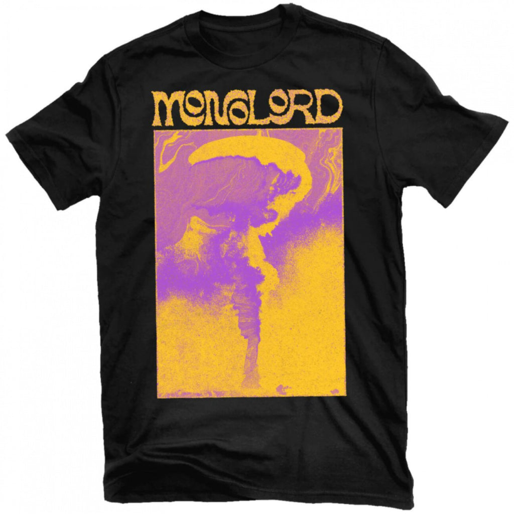 MONOLORD "It's All The Same" Graphic T-Shirt - Black Bohemian Style with Vibrant Yellow & Purple Abstract Print, Regular Fit Round Neck, Relapse Records TS4751, Hand Wash Only, Music Fan Apparel, Artistic Print, Durable Print