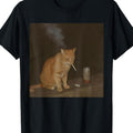 Cat Meme T-Shirt Badass Smoking & Beer Drinking Joke XXXL - 100% Cotton