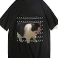Men's Funny "Sad Cat" Meme T-Shirt with Varsity Dick & Bald Cat Design - Pink Casual Tee, Soft Comfortable Loose Fit Short Sleeve Shirt, Machine Washable for all-Season Wear, Funny Gift for Internet Meme Lovers, PLUS SIZE