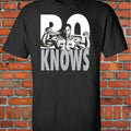 Bo Knows Raiders Player Silhouette & Bold 'BO' Logo T-Shirt - Ultra-Soft Breathable Moisture-Wicking Cotton, Loose Fit Unisex Tee with Raiders Design, S-XXXL for Men & Women, Casual & Sportswear