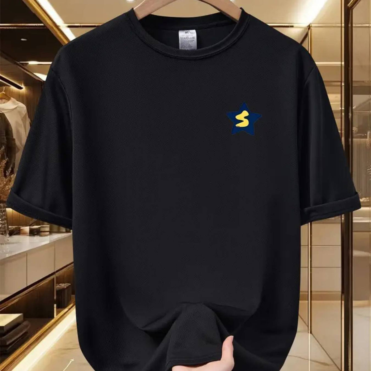 Mens Novelty Gift Tee Men Summer TBirthday Gift for HimShirt with Star Print WhiteMens Novelty