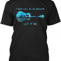 1pc T-shirt Guitare Amusante Guitare Let It Be Natural Guitarist T-Shirt Unisex - 100% Coton, 180G