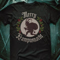 Merry Krampusnacht Horror Movie Inspired T-Shirt - Krampus Design with Austrian Alps Lettering, Unisex Adult Casual Crew Neck Short Sleeve, Comfortable Cotton Fabric, Slight Stretch, Regular Fit Men & Women Gifts