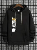 Cat Playing Hide Seek Pattern Men's Hoodie