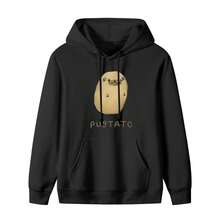 T-shirt mignon Men's femmes de carlin en Hoodie