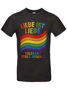 Regenbogen T-Shirt LGBTQ Unisex Pride CSD Outfit Statement Gleichberechtigung