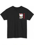 1pc Dandadan Anime Cat Turbo-Granny Graphic T-Shirt- 180GSM 100% Cotton Crew Neck Short Sleeve Tee, Black with Red& White Cartoon Print, Regular Fit Casual Shirt for Adults, Machine Washable, Allseason Apparel Playful Design Comfortable Fabric