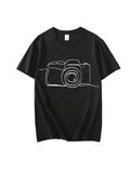 Fotograf Grafik T-Shirts Oberteile Kleidung Kamera Liebhaber T-Shirt Homme Fotografie T-Shirt für Herren Kurzarm Herren Bekleidung, Große Größen