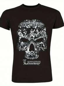003. Lemmy BK Funny Men'S Short Sleeve Pattern T-shirt Series Black
