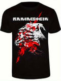 Rammstein T-Shirt Retro Gothic Hip Hop Tee 100% Cotton Round Neck Short-Sleeved Unisex Y2K Micro-Stretch Knitted Fabric Tops for Men Women, All Seasons, Regular Fit