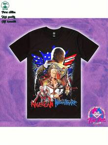 Cody Rhodes 2025 Neue Herren Baumwoll T-Shirt - Patriotisches American Nightmare Design mit Sternen & Streifen, Regular Fit Kurzarm Lässig Shirt, Transferdruck, bequem für alle Jahreszeiten, Sommerstil, auffälliges Grafik-Shirt, hochelastisches Material