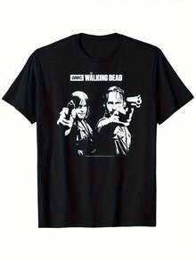 Das Walking Dead Saints T-Shirt - 100% Baumwolle Schwarzes Grafik-Tee Mit Mutiger TV-Show-Kunst, Rundhals Kurzarmhemd Für Männer & Frauen, Halloween Thanksgiving Weihnachtsgeschenk (S-XXXL), Fan-Merchandise, Lässiger Stil, Strapazierfähiges Gewebe