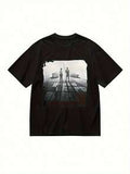 GTA 6 Jason & Lucia Grafik-T-Shirt - Baumwolle Atmungsaktives Crew Neck Tee Mit Einzigartigem Kunstwerk, Maschinenwaschbar, Perfektes Geschenk Für Papa Oder Großvater (S-XXXL, Schwarz), Mutiges Grafik-T-Shirt, Bequeme Passform