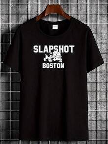 Vintage SLAPSHOT Hardcore Punk Band Grafik T-Shirt - Schwarz mit weißem verwaschenen Bulldoggen- und Textdruck, weich atmungsaktiv 100% Baumwolle, unisex Streetwear T-Shirt für Herren & Damen, maschinenwaschbar Lässig Bekleidung, Band T-Shirts