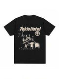Rock Band Tokio Hotel Beyond The World 2023 Tour Konzert T-Shirt Herrenmode Lässige Kurzarm T-Shirt Hip Hop Punk T-Shirts