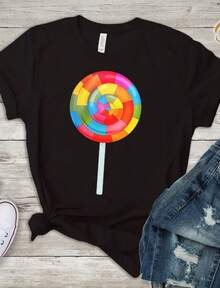 Rainbow Lolli Cute Costume Boys Girls Pride Candy Crush Shirt