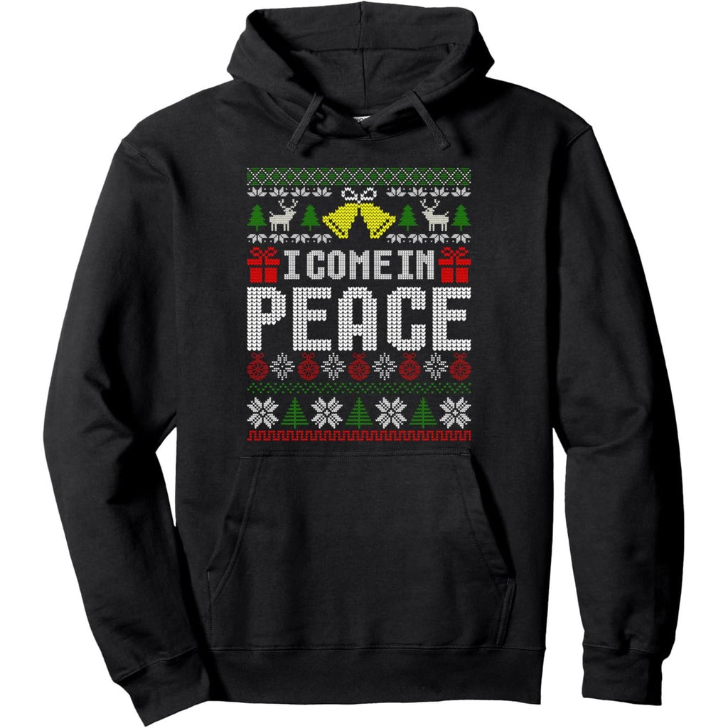 Men's I Come Peace Ugly Christmas Hoodie