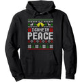 Men's I Come Peace Ugly Christmas Hoodie