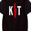 Kill Tony Merch Tee - Bold Graphic Knife Design T-Shirt - Black Crewneck Streetwear Top - Soft Stretch Fabric - Unisex Casual Shirt for Everyday & Events - Machine Washable Apparel, Streetwear Style, Medium Elasticity