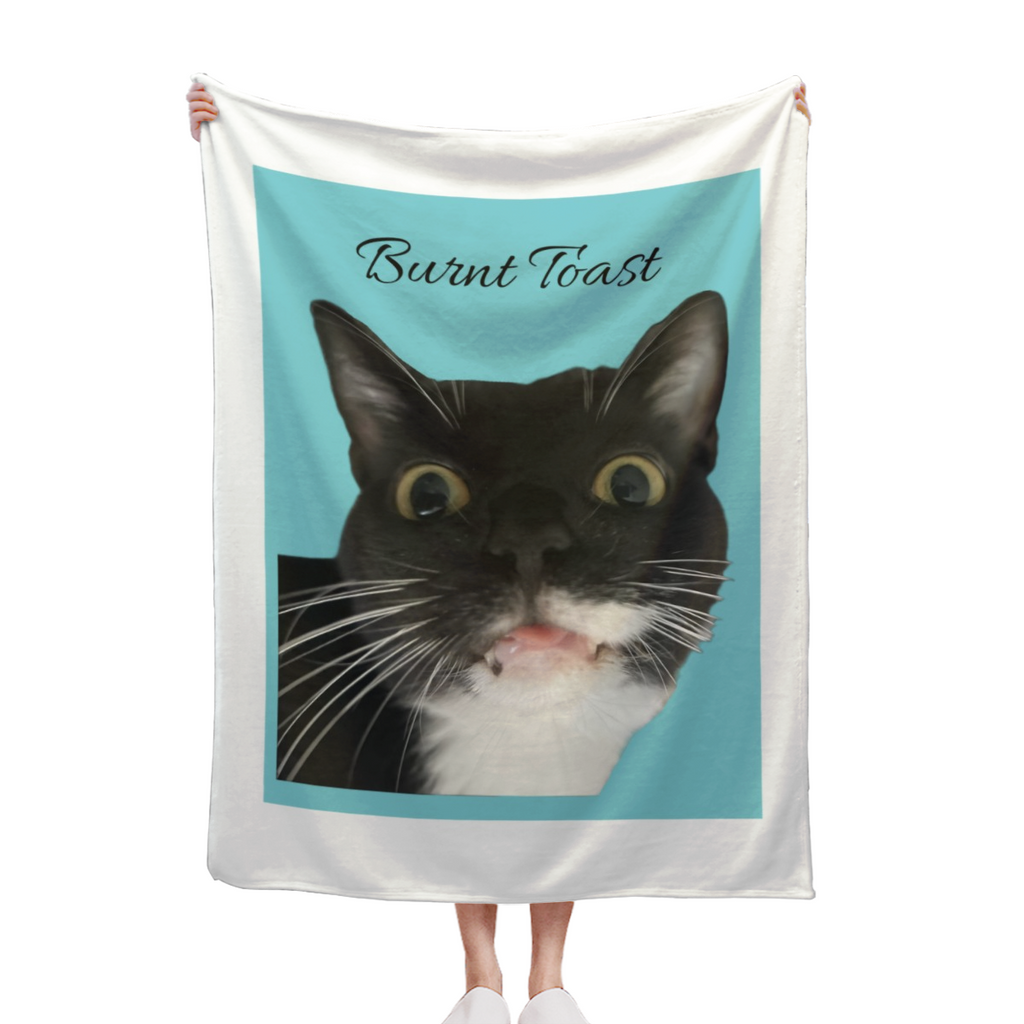 Vamillkra Custom Pet Blanket Personalized Dog Pet Photo and Name, Custom Cat Picture Blanket Customized Flannel Fleece Throw Blanket, Custom Dog Blanket with Photos, Memorial Gift for Dog Lovers