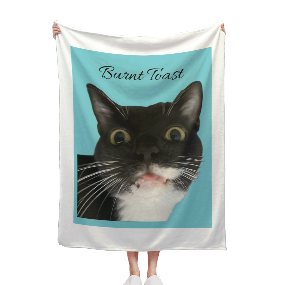Vamillkra Custom Pet Blanket Personalized Dog Pet Photo and Name, Custom Cat Picture Blanket Customized Flannel Fleece Throw Blanket, Custom Dog Blanket with Photos, Memorial Gift for Dog Lovers