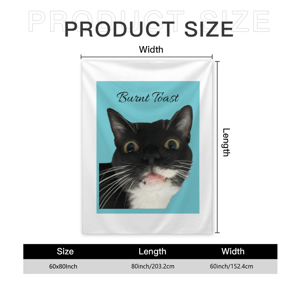 Vamillkra Custom Pet Blanket Personalized Dog Pet Photo and Name, Custom Cat Picture Blanket Customized Flannel Fleece Throw Blanket, Custom Dog Blanket with Photos, Memorial Gift for Dog Lovers