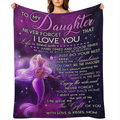 A cozy mermaid flannel blanket for a mom for her daughter - soft and warm, suitable for sofa or bed use