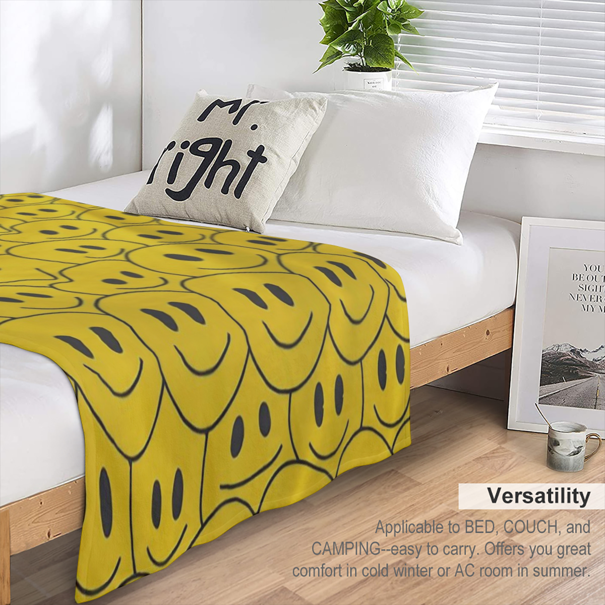 Christmas Flannel Blanket with Anti- Pilling Assurance Velvet- Like Softness, Resistant to Shrinkage & Wrinkles, Quick Dry & Simple Care, Hypoallergenic, Hand Wash or Machine Washable, No Long Soak, N
