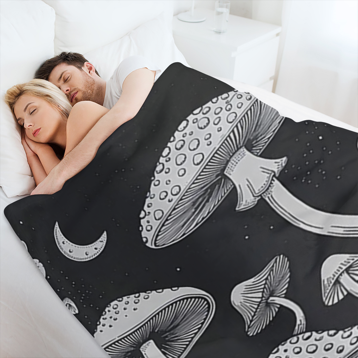 Weighted Flannel Anxiety Blanket 15lbs Gravity Pressure Relieve Stress & Improve Sleep