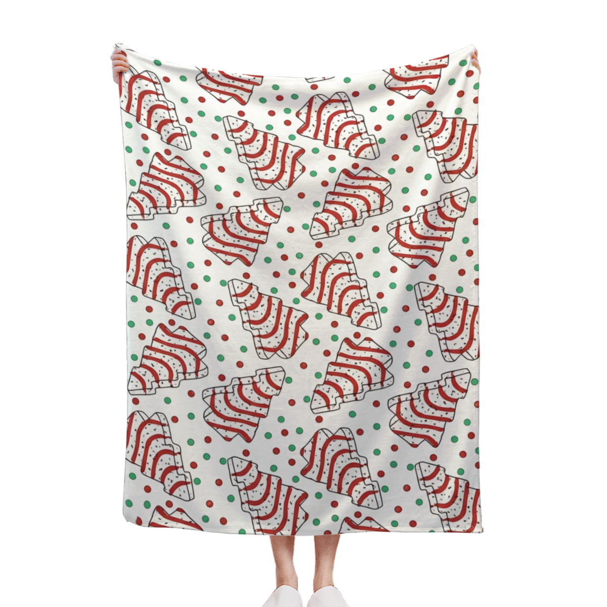 Christmas Throw Blanket Cartoon Christmas Tree Pattern Winter Holiday Blanket, Christmas Decorations Gifts For Women , Soft Cozy Fuzzy Warm Flannel Throws For Couch Bed Sofa Home Decor, 49" X 59" Nord