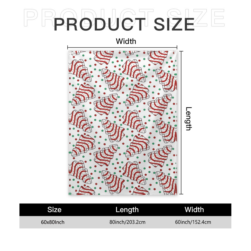 Christmas Throw Blanket Cartoon Christmas Tree Pattern Winter Holiday Blanket, Christmas Decorations Gifts For Women , Soft Cozy Fuzzy Warm Flannel Throws For Couch Bed Sofa Home Decor, 49" X 59" Nord