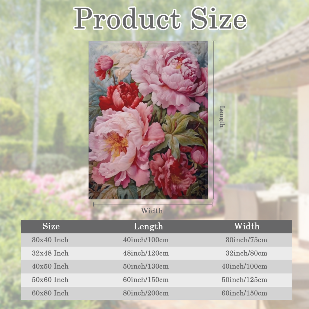 Gorgeous Style Floral Blanket - All-Season Anti-Stain Polyester Knitted Bedding with Floral Patterns - Multi-Purpose Soft and Comfortable Sofa Decorative Cover with Unique Decorative Features