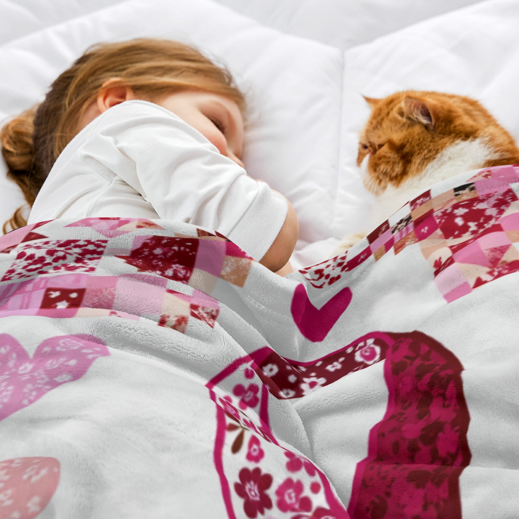 A Blanket Themed with a Pink Ribbon for Breast Cancer Awareness - Cozy, Warm, And Adaptable for Use on Sofas, in Offices, on Beds, During Camping, And While Traveling Throughout The Year. It Offers Ho