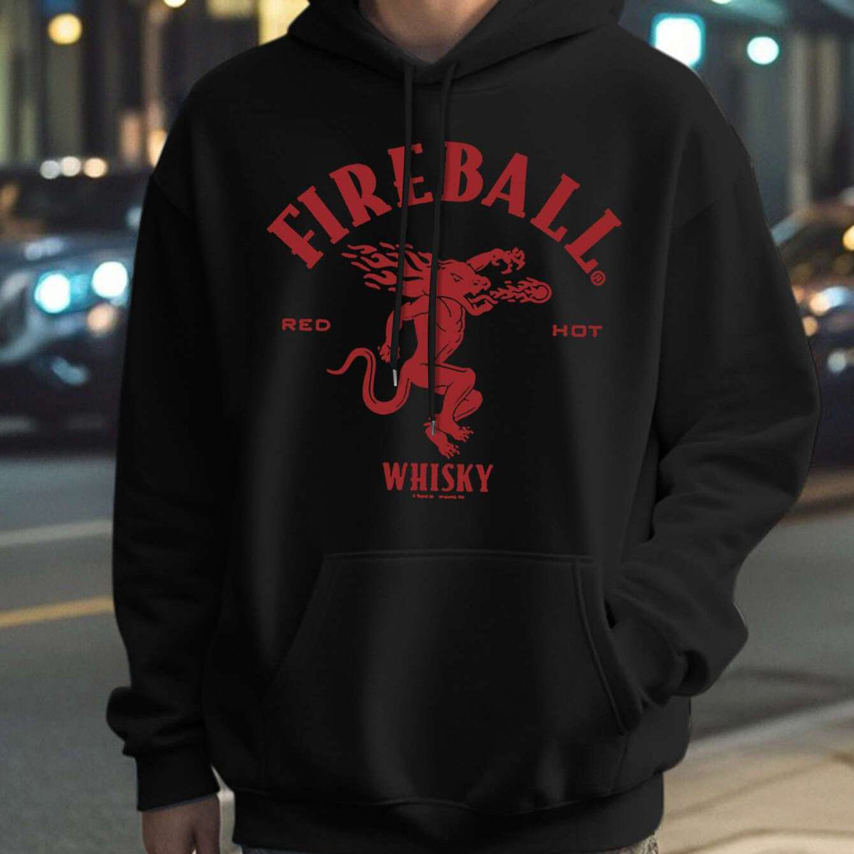 Men's Fireball Whiskey Logo Hoodie