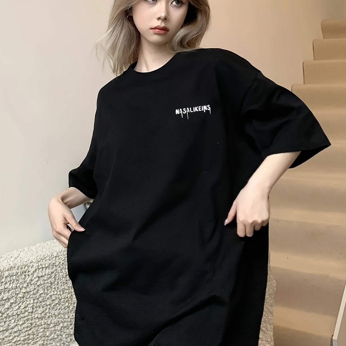 Women's Y2K Minimalist Oversized T-Shirt
