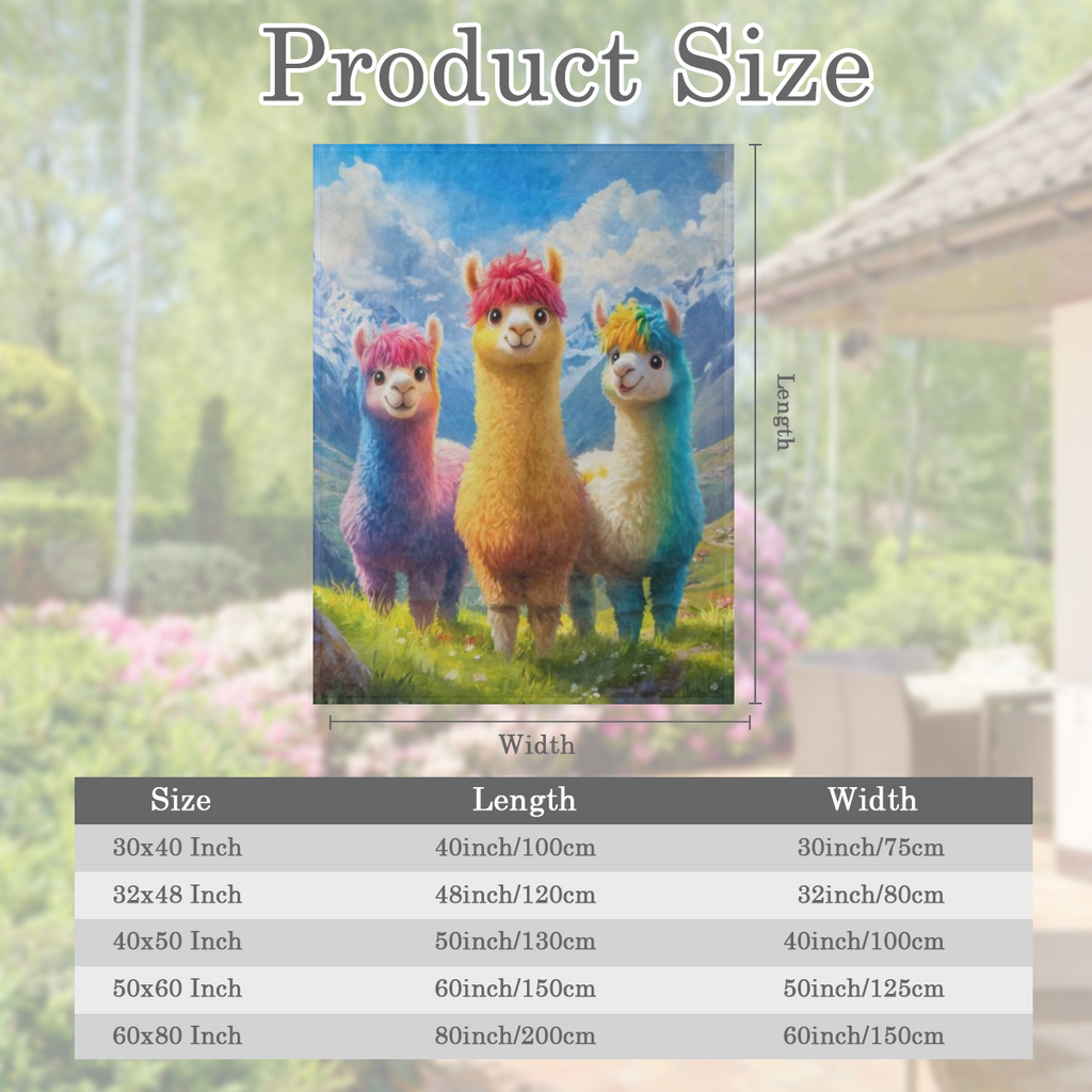 Cute Colorful Llama Blanket Soft Cozy Flannel Throw Blanket for Men Women Adults Kids Warm Yet Lightweight Blankets for Travel, Bed, Couch, Fuzzy Outdoor Comfort Wrap