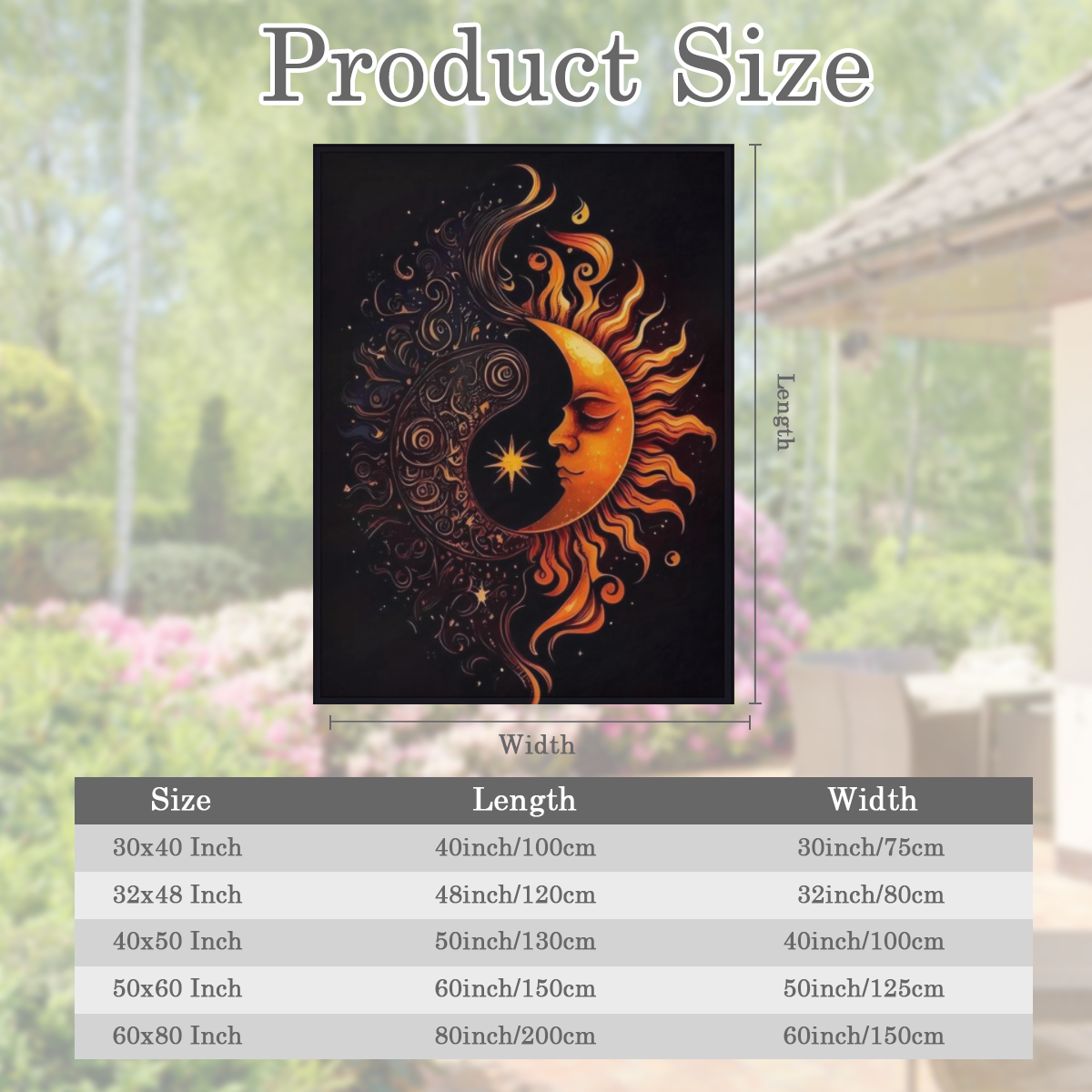 1pc Flannel Creative Boho Sun And Moon Printed Blanket Comfortable And Soft For Adults Multi- specification Four Seasons Blanket Air Conditioning Nap Casual Sofa Blanket Print Blanket