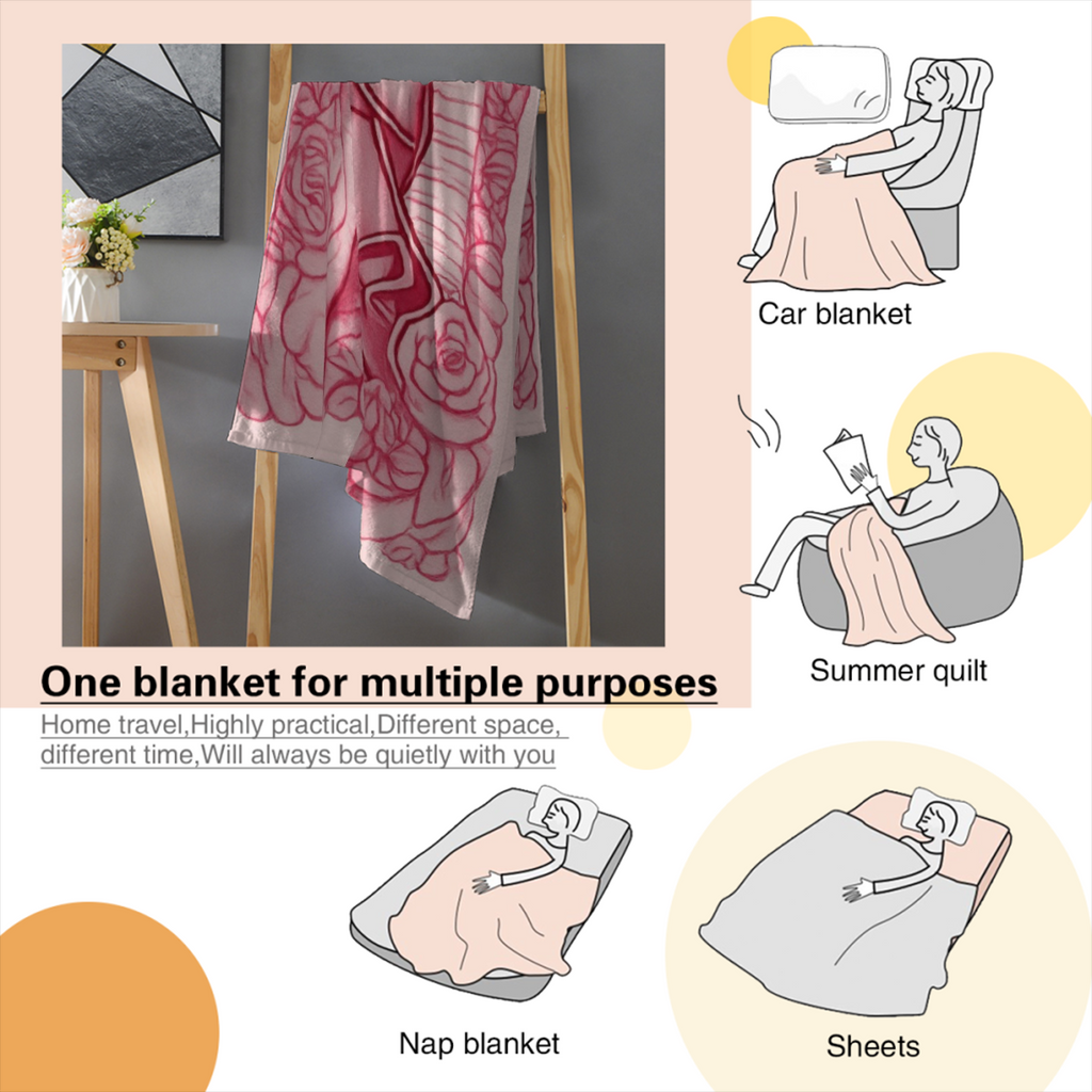 Pink Mary Floral Blanket, Cozy Pink Virgin Mary Blanket-Super Soft With Floral Pattern, Warm Flannel Prayer Christian Throw For Mom, Grandma, Birthday And Valentine'S Day