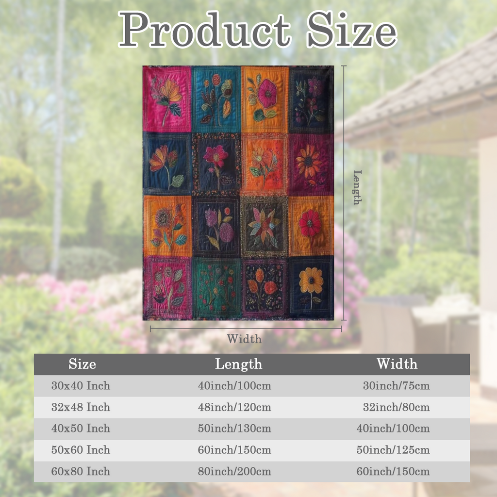 1 vintage floral Mosaic comforter Flannel blanket Four seasons all-purpose knitted polyester soft warm versatile, ideal for sofa bed car office camping gift