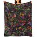 Cozy vintage floral flannelette blanket - soft, warm and versatile for sofas, beds, offices, camping and travel - the perfect gift for birthdays and Christmas