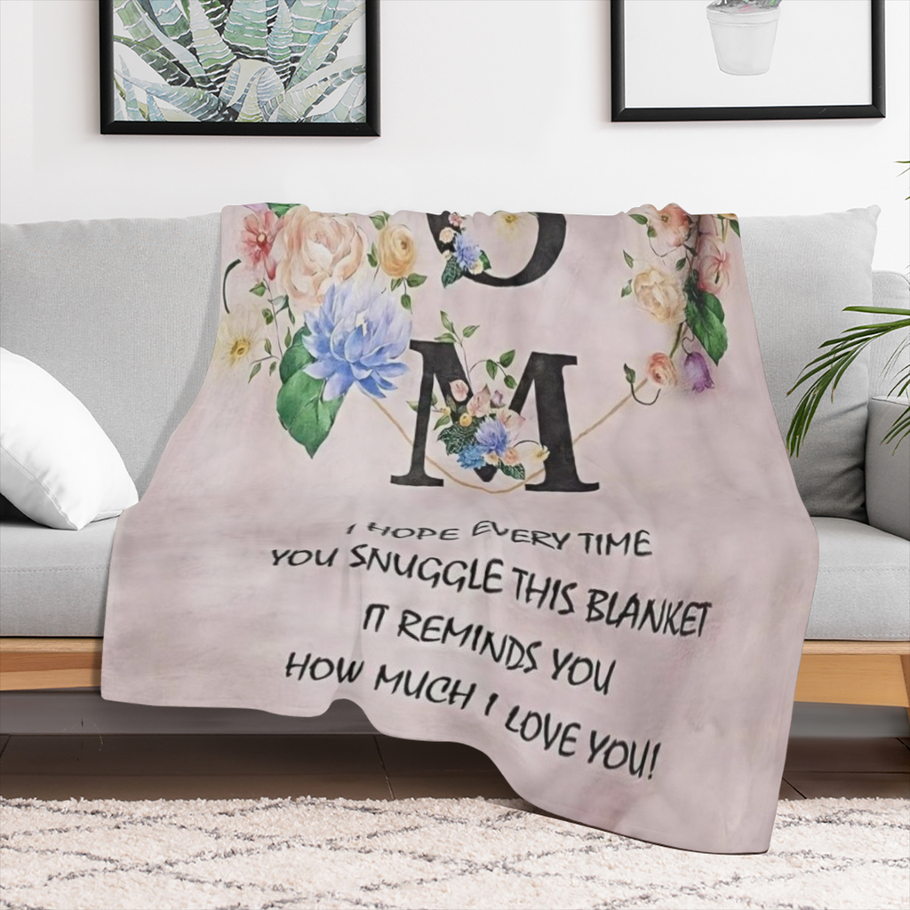 Soft Polyester Mom Gift Blanket 1pc Cozy Soft Mom Blanket Unique Mom Gift From Daughter Or Son Best Mothers Day Or Birthday Present Polyester Woven With Floral Design Fantasy Themed Stain Resistant Ma