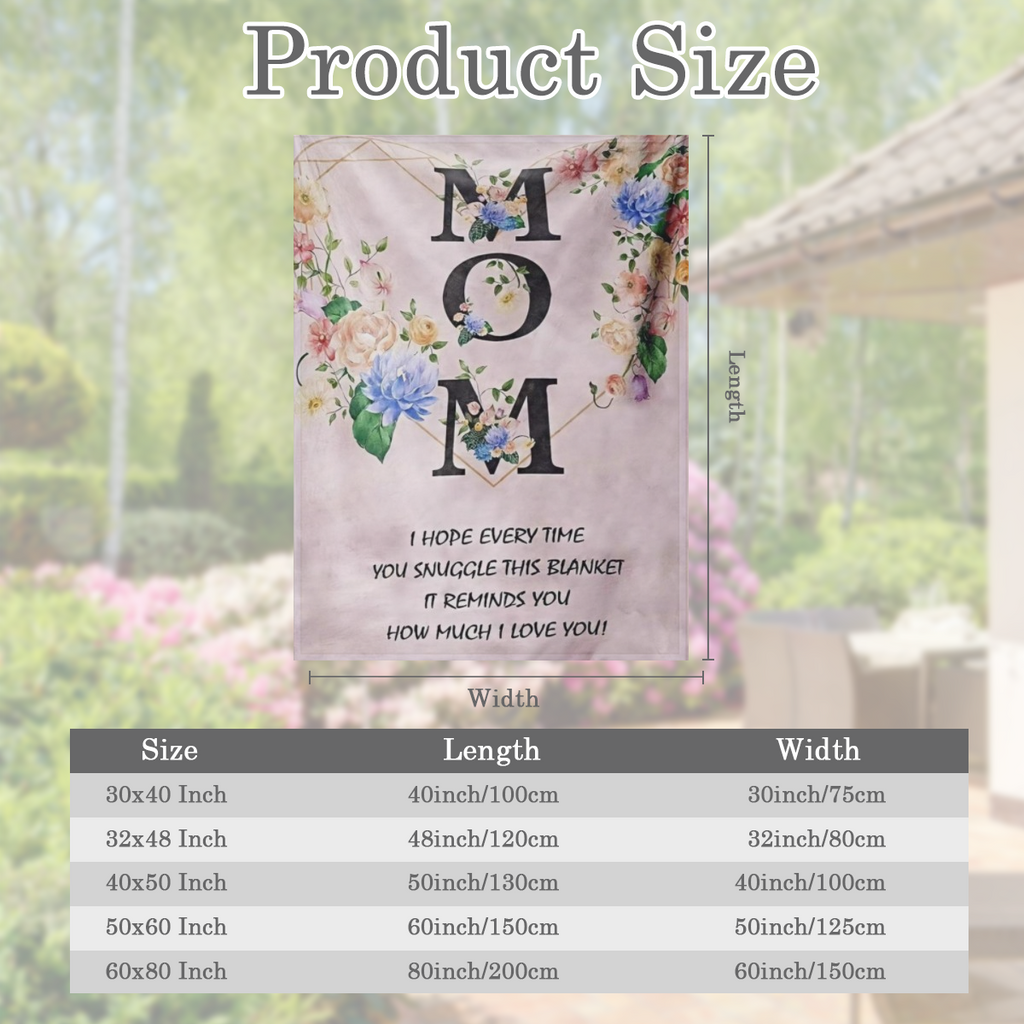 Soft Polyester Mom Gift Blanket 1pc Cozy Soft Mom Blanket Unique Mom Gift From Daughter Or Son Best Mothers Day Or Birthday Present Polyester Woven With Floral Design Fantasy Themed Stain Resistant Ma