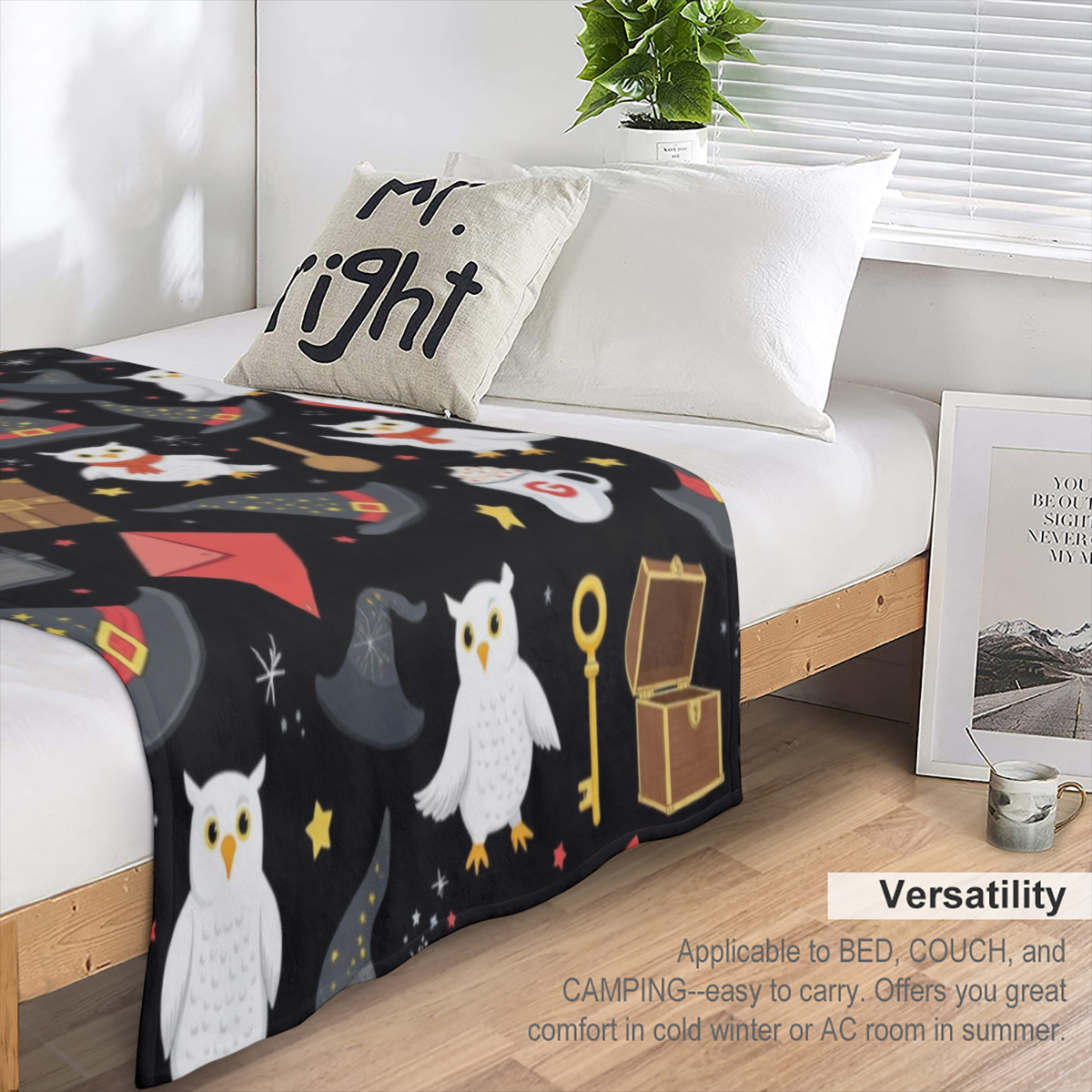 Cozy Black Cat Flannel Throw Blanket - Soft, Warm, and Stain-Resistant for Couch, Bed, Office, and Travel - Versatile All-Season Gift