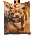 A stunning Bulldog print blanket soft, warm and durable for all seasons - perfect for home, office or camping