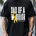 Dad Of A Childhood Cancer AwarenessMens Tee Cotton TBirthday HimShirtMens Tee Crew NeckMens Tee
