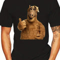 Men's Vintage ALF TV Series T-Shirt 80s90s Nerd Style Cotton Tee with Thumbs-Up Design
