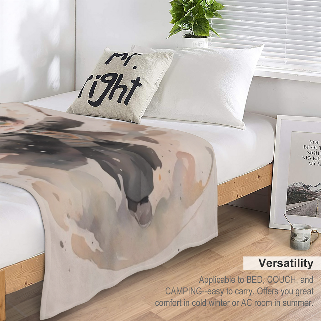 1pc Anime Cartoon Magician Pattern Digital Print Blanket Soft and Warm Blanket for Autumn and Winter Nap Blanket for Home Bedroom School Dormitory Office Lunch Break Outdoor Camping Multi-purpose All-